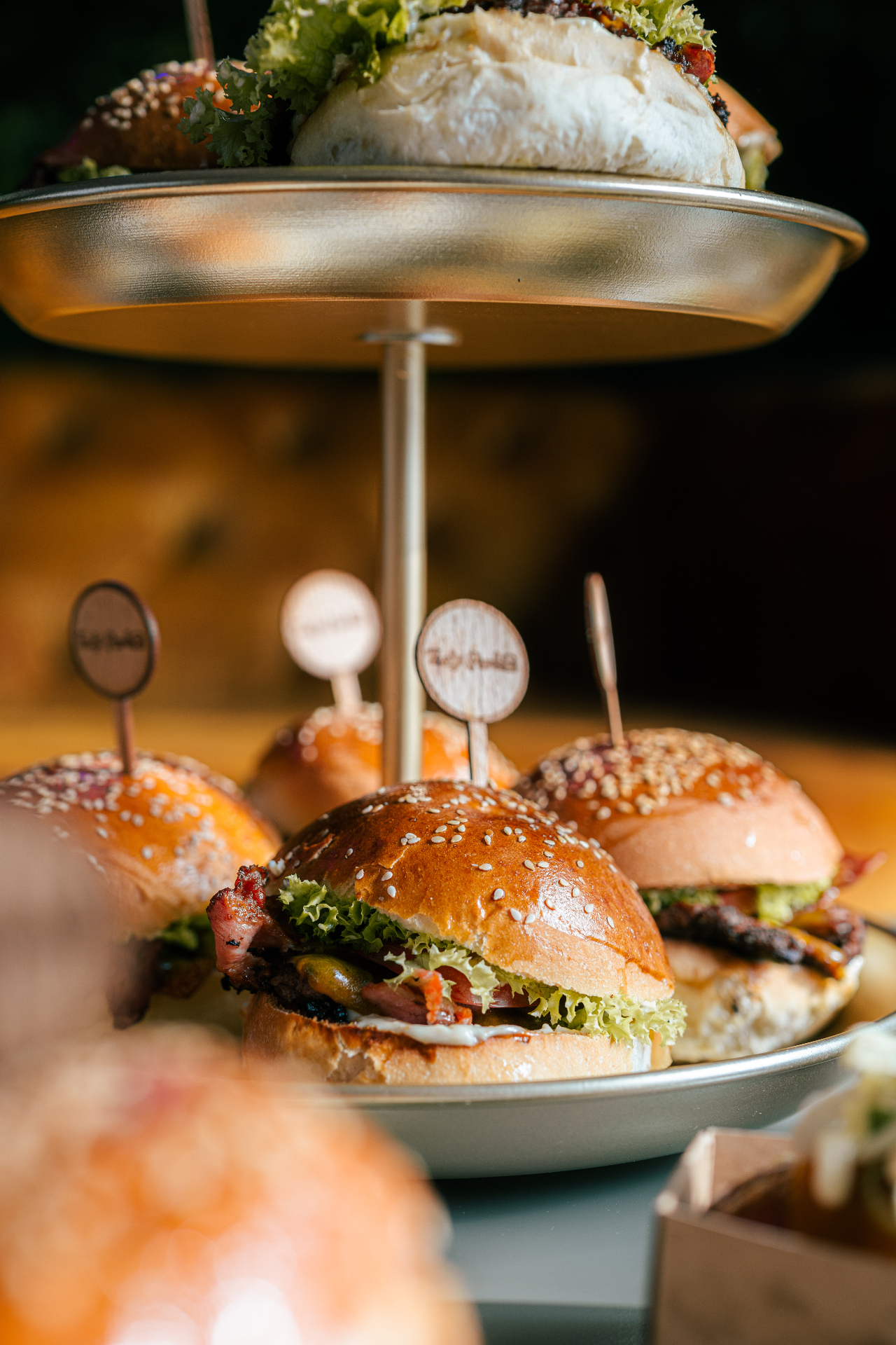 Burger catering detail