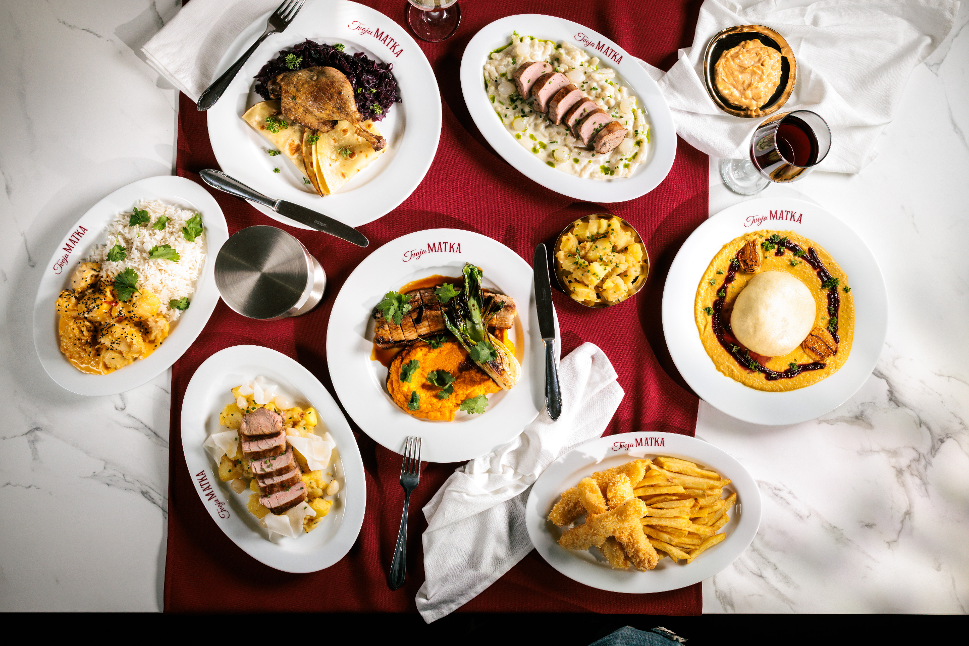 Mixed Tvoja Matka menu spread