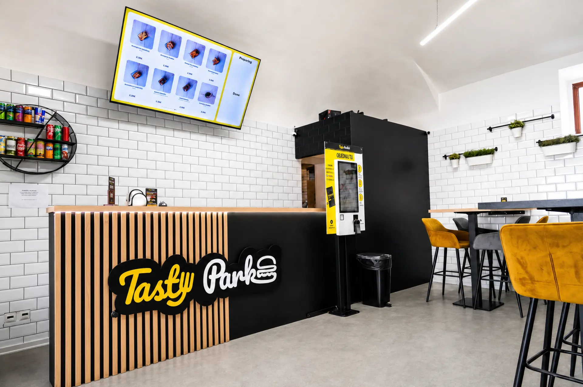 Interiér prevádzky TASTY PARK v Košiciach